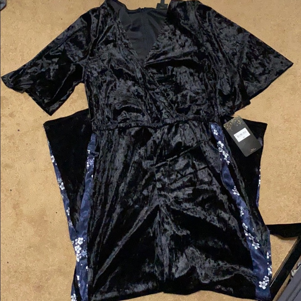 Black Velvet Jumpsuit